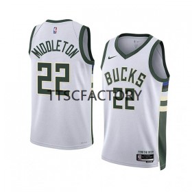 Dres Milwaukee Bucks Khris Middleton 22 Nike 2022-23 Association Edition Bijela Swingman - Muške